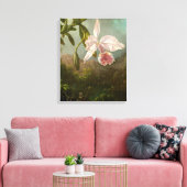MARTIN JOHNSON HEADE - Orchideeënbloesems - 1873 - Canvas Afdruk (Insitu (Woonkamer))