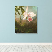 MARTIN JOHNSON HEADE - Orchideeënbloesems - 1873 - Canvas Afdruk (Insitu (Houten vloer))