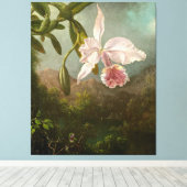 MARTIN JOHNSON HEADE - Orchideeënbloesems - 1873 - Canvas Afdruk (Insitu (Houten vloer))