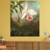 MARTIN JOHNSON HEADE - Orchideeënbloesems - 1873 - Canvas Afdruk (Insitu (Woonkamer))