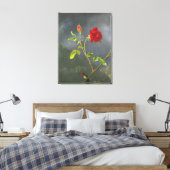 MARTIN JOHNSON HEADE - Rode Roos met Ruby Throat - Canvas Afdruk (Insitu (Slaapkamer))
