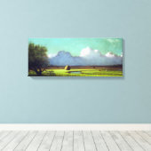 Martin Johnson Heade Sunlight Shadow Newbury Marsh Canvas Afdruk (Insitu (Houten vloer))