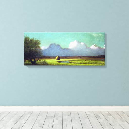 Martin Johnson Heade Sunlight Shadow Newbury Marsh Canvas Afdruk (Insitu (Houten vloer))