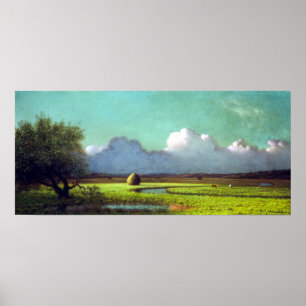 Martin Johnson Heade Sunlight Shadow Newbury Marsh Poster