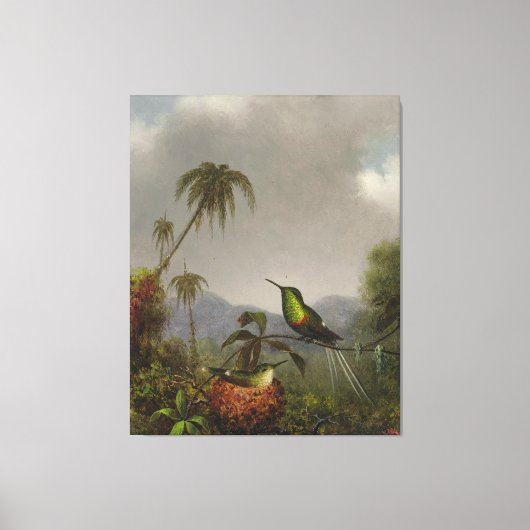 MARTIN JOHNSON HEADE - TWEE DOORNSTAARTEN - 1864-6 CANVAS AFDRUK (Voorkant)