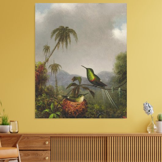 MARTIN JOHNSON HEADE - TWEE DOORNSTAARTEN - 1864-6 CANVAS AFDRUK (Insitu (Woonkamer))