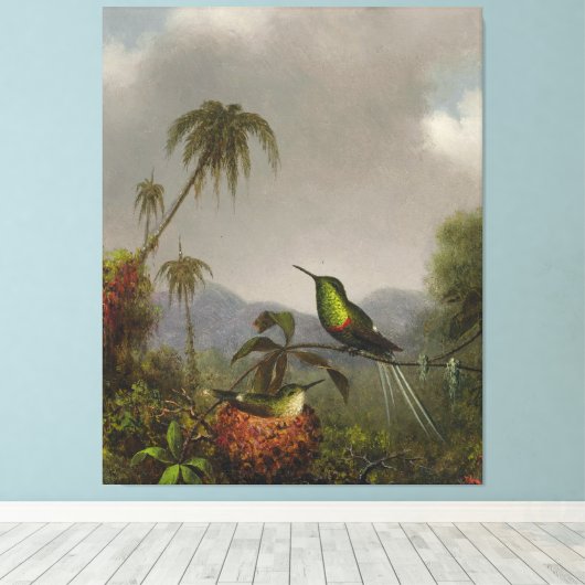 MARTIN JOHNSON HEADE - TWEE DOORNSTAARTEN - 1864-6 CANVAS AFDRUK (Insitu (Houten vloer))