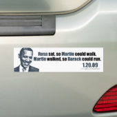 Martin liep zo dat Barack kon rennen. Bumpersticker (Op auto)