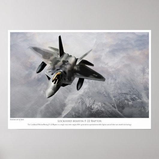 Martin Lockheed F-22 Raptor Poster (Voorkant)