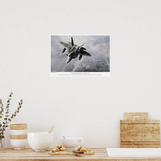 Martin Lockheed F-22 Raptor Poster (Keuken)