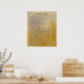 Martin Luther 95 Theses en Wittenberg Church Poster (Keuken)