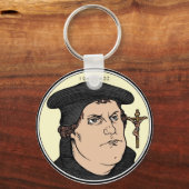 Martin Luther bekent Christus gekruiste sleutelhan Sleutelhanger (Voorkant)