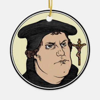 Martin Luther bekent met Christelijk gekruisigde v Keramisch Ornament