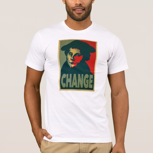 Martin Luther "Change" Poster T-shirt (Voorkant)