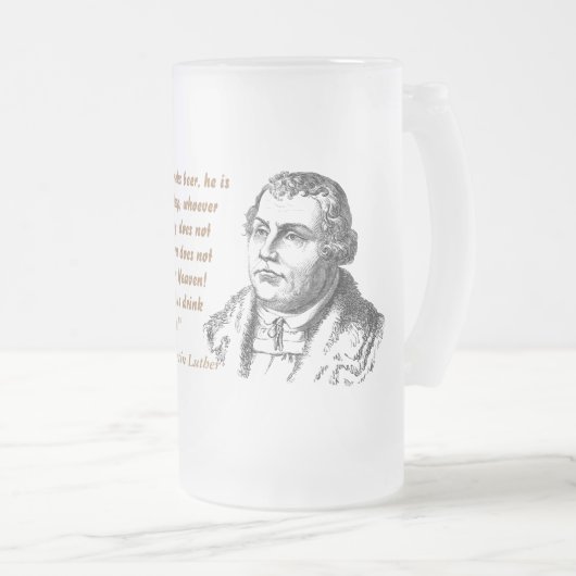 Martin Luther citaat over bierdrinkers Matglas Bierpul (Voorkant rechts)