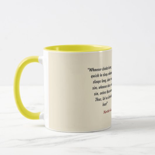 Martin Luther citaat over bierdrinkers Mok (Links)