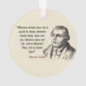 Martin Luther citaat over bierdrinkers Ornament (achterkant)