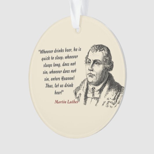 Martin Luther citaat over bierdrinkers Ornament (voorkant)