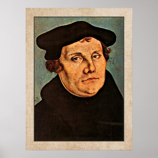 Martin Luther door Lucas Cranach de Ouder Poster (Voorkant)