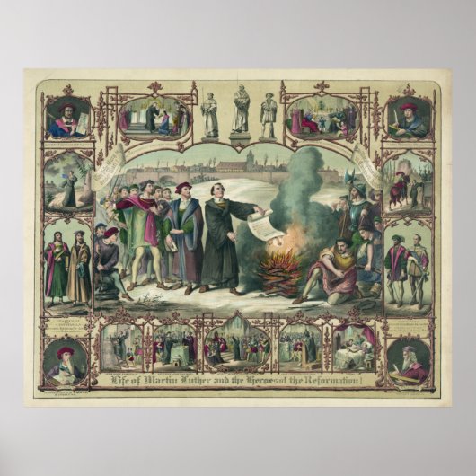 Martin Luther en helden van de hervorming [1874] Poster (Voorkant)