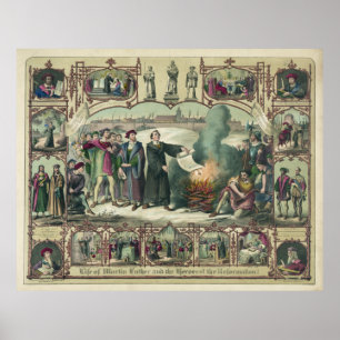 Martin Luther en helden van de reformatie [1874] Poster