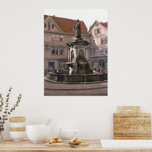 Martin Luther Fountain Poster (Keuken)
