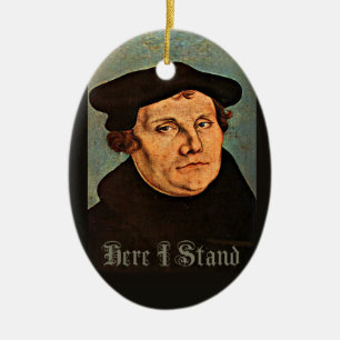 Martin Luther hier sta ik hier Keramisch Ornament