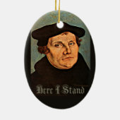 Martin Luther hier sta ik hier Keramisch Ornament (Achterkant)