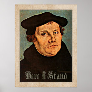 Martin Luther hier sta ik hier Poster