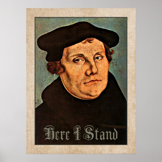 Martin Luther hier sta ik hier Poster (Voorkant)