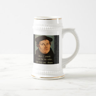 Martin Luther hier sta ik op de prijsvraag Bierpul