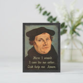Martin Luther hier sta ik op de prijsvraag Briefkaart (Staand voorkant)