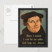 Martin Luther hier sta ik op de prijsvraag Briefkaart (Voorkant / Achterkant)