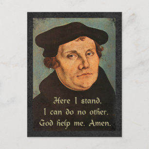 Martin Luther hier sta ik op de prijsvraag Briefkaart