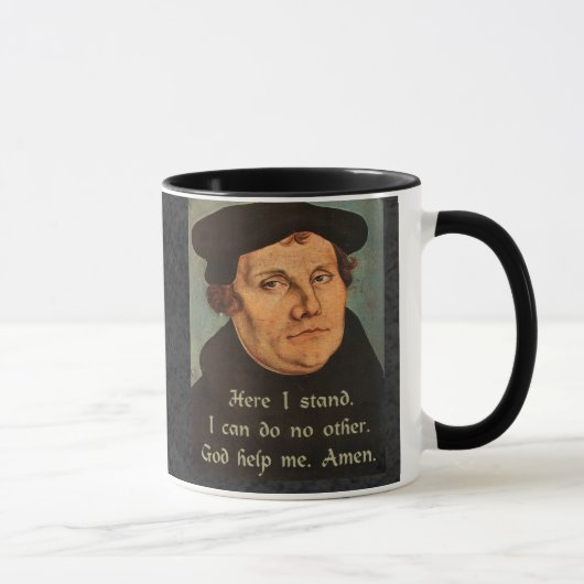 Martin Luther hier sta ik op de prijsvraag Mok (Rechts)
