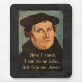 Martin Luther hier sta ik op de prijsvraag Muismat (Voorkant)