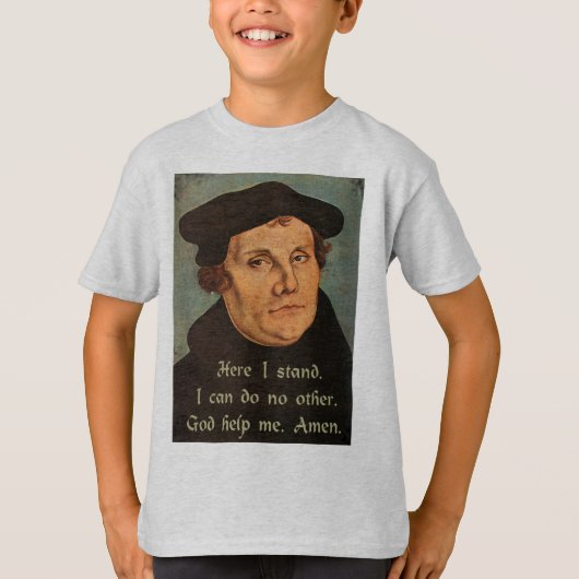 Martin Luther hier sta ik voor 95 Theses Religieus T-shirt (Voorkant)