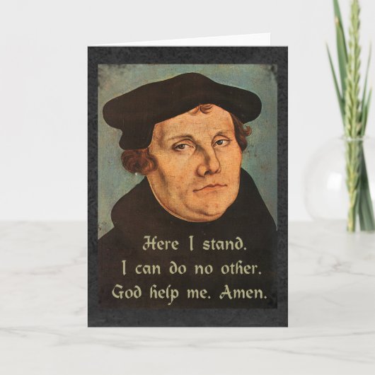 Martin Luther hier sta ik voor godsdienstige onder Kaart (Voorkant)