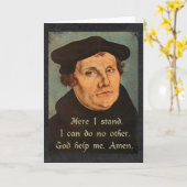 Martin Luther hier sta ik voor godsdienstige onder Kaart (Gele Bloem)