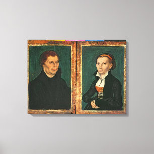 Martin Luther, Katharina von Bora, c.1526 Canvas Afdruk