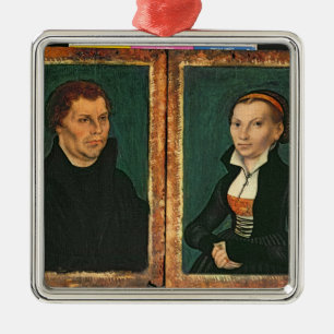 Martin Luther, Katharina von Bora, c.1526 Metalen Ornament