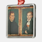 Martin Luther, Katharina von Bora, c.1526 Metalen Ornament (Links)