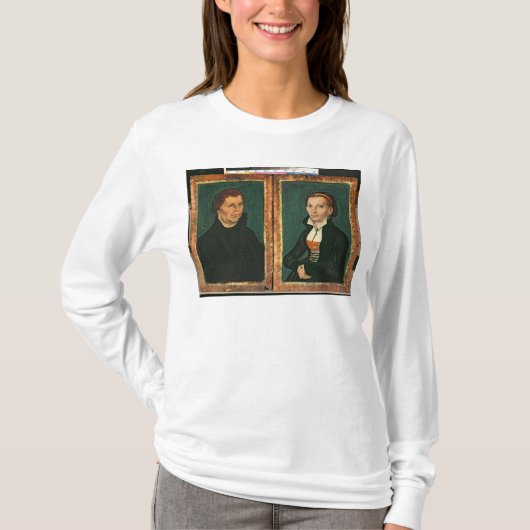 Martin Luther, Katharina von Bora, c.1526 T-shirt (Voorkant)