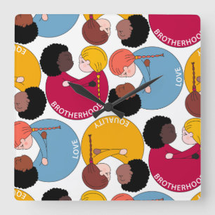 Martin Luther King dag, gelijkheid en broederschap Vierkante Klok