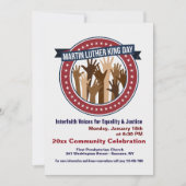 Martin Luther King Intergeloof Celebration Invite Kaart (Voorkant)