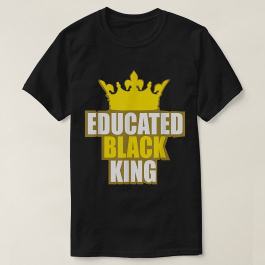 Martin Luther King Jr. Day Opgeleide zwarte koning T-shirt (Design voorkant)