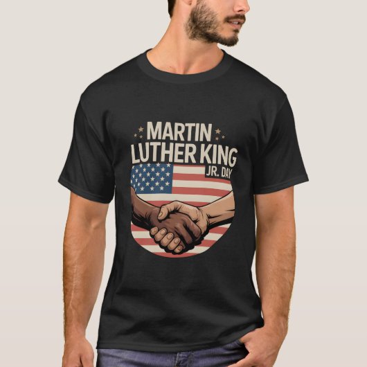 Martin Luther King Jr Day Unity Handshake T-Shirt (Voorkant)