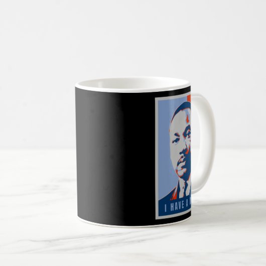 Martin Luther King Jr. Ik heb een droomkunst Stick Koffiemok (Voorkant rechts)