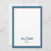 Martin Luther King Jr. Uitnodiging (Achterkant)