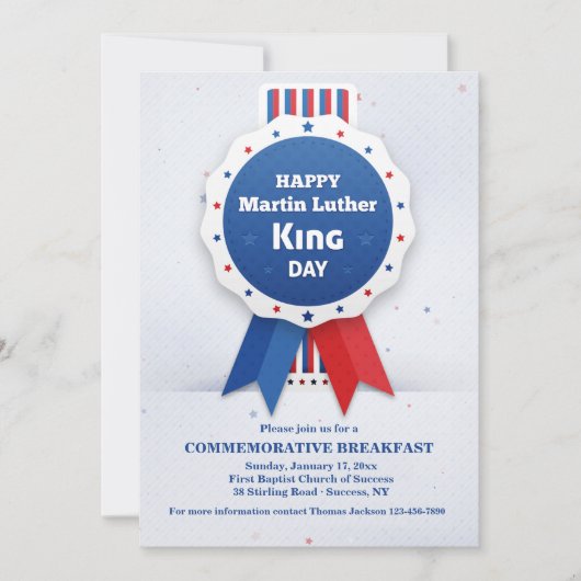 Martin Luther King Ribbon uitnodiging (Voorkant)